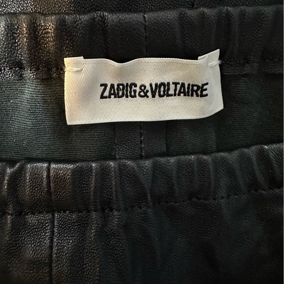 Zadig & Voltaire Jaden Crinkled leather Skirt - Picture 10 of 11